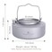Boundless Voyage Camping 700ml Titanium Kettle with Folding Handle Big Capacity Pot Outdoor Tableware Drinkware Ti3100D