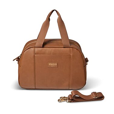 Igloo 15-can Premium Luxe Softsided Satchel Bag, Cognac
