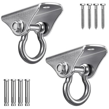 SELEWARE Heavy Duty Swing Hanger Stainless Steel Ceiling Swing Hooks 2 Pack
