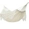 YFUG GO Double Sized Boho Macrame Cream Hammock with Elegant Tassels and Fishtail Knitting 485Lbs Includes Tie Ropes and White Drawstring Bag for Women