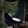 YFUG GO Double Sized Boho Macrame Black Hammock with Elegant Tassels and Fishtail Knitting 485Lbs Includes Tie Ropes and Black Drawstring Bag for Women