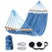 SUNCREAT Hammocks Double Hammock with Curved Spreader Bar, Blue