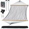 SUNCREAT Polyester Rope Hammock with Strong Spreader bar, Gray
