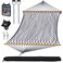 SUNCREAT Polyester Rope Hammock with Strong Spreader bar, Gray