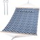 SUNCREAT Double Tree Hammock with Hardwood Spreader Bar, Blue Pattern