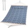 SUNCREAT Double Tree Hammock with Hardwood Spreader Bar, Blue Pattern