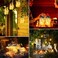 Mlambert Mason Jar Solar Lights -30 LED, 6 Pack Hanging Lantern, Warm White
