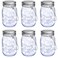 Mlambert Mason Jar Solar Lights -30 LED, 6 Pack Hanging Lantern, Cool White