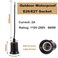 Waterproof Lamp Holder E26 Screw Lampholder,TWDRTDD Outdoor Waterproof E26 E27 Medium Base Light Socket with 6 in Cable (Ceramic Holder,Black)
