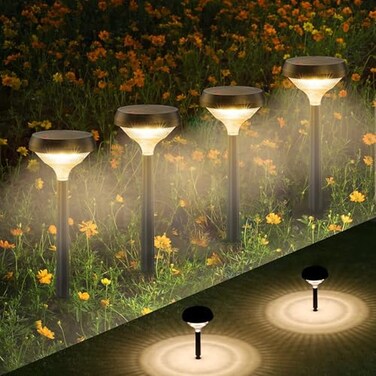 Linkind Solar Lights Outdoor4 Pack, Solar Pathway Lights Warm White