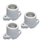Keyless Porcelain Threaded Socket,TWDRTDD Medium Base E26 Threaded Keyless Porcelain Socket (with Two Hole Flanged Mounting)