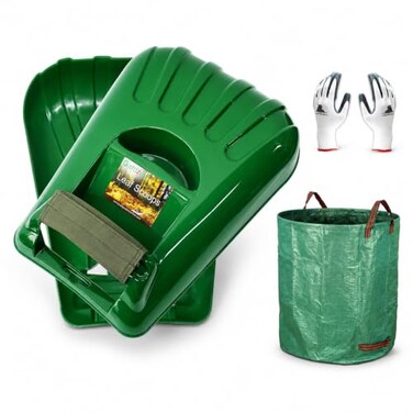 Gardzen Plastic Large Leaf Scoop Hand Rakes