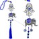 LUCKBOOSTIUM Evil Eye Elephant Hamsa Hand Amulet Pendant, Protection Charm