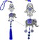 LUCKBOOSTIUM Evil Eye Elephant Hamsa Hand Amulet Pendant, Protection Charm
