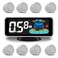 ELSNU Car Parking Sensors Kit Reverse Radar parktronic System Auto Electronics Vehicle Back Assistant Reverse 8 Sensor (White)