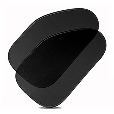 Zone Tech Side Window Cling On Sun Shades- 2-Pack Mesh Car Pop-Up Non Suction Cups Needed Sun-Shield