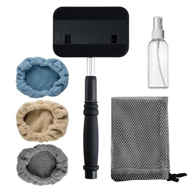 POLYTE Pivoting Windshield Glass Cleaning Tool Extendable Aluminum Handle
