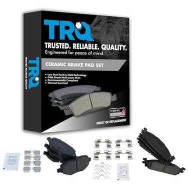 TRQ Front and Rear Ceramic Brake Pad Set