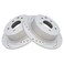 TRQ Performance Rear Brake Rotor Set G Coated Solid Drilled and Slotted