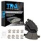 TRQ Rear Ceramic Brake Pad Set Includes Contact Point Grease and Hardware
