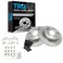 TRQ Rear Ceramic Brake Pad and Rotor Set
