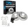 TRQ Rear Ceramic Brake Pad and Rotor Set