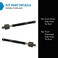 TRQ Front Inner Tie Rod Set 2 Piece