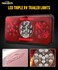 Partsam Rectangular Triple LED Trailer Tail Light Red RV Camper Motorhome Stop Turn Tail Backup Reverse Lights Vertical and Horizontal Mount