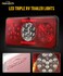 Partsam Rectangular Triple LED Trailer Tail Light Red RV Camper Motorhome Stop Turn Tail Backup Reverse Lights Vertical and Horizontal Mount