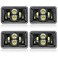 Auxbeam 4x6 LED Headlights DOT Approved Rectangular Headlamps 4PCS Black