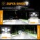 Auxbeam 4x6 LED Headlights DOT Approved Rectangular Headlamps 4PCS Black