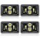 Auxbeam 4x6 LED Headlights DOT Approved Rectangular Headlamps 4PCS Black
