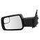 TRQ Driver Side Power Heated Manual Folding Mirror Textured Black Checkered