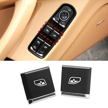 Jaronx Compatible with Porsche 2PCS Driver Side Window Switch Buttons