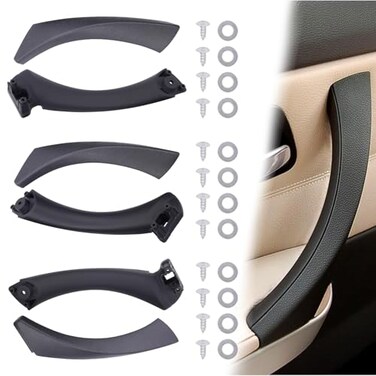 NewYall Black Interior Door Panel Handle Pull with Outer Trim Cover