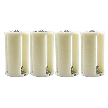 RuiLing 4PCS 1.5V Serial Battery Converter 1.5Vx3 Parallel AA Battery Adapter Holder 3 AA to 1 D Size