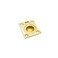QCAA Solid Brass Flush Ring Pull, 36.5 x45 mm, Polished Brass US3, Made in Taiwan, 2 Pack