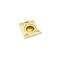 QCAA Solid Brass Flush Ring Pull, 36.5 x45 mm, Polished Brass US3, Made in Taiwan, 2 Pack