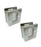 QCAA Solid Brass Sliding Pocket Passage Door Pull, Satin Nickel, 2 Pack