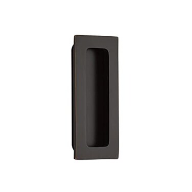 Emtek 220304US10B Emtek 220304 Modern Rectangular 4 Inch Tall Rectangular Flush Door Pull