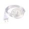 uxcell Inline Latching Foot Pedal Push Button Switch, Round Lamp Foot Control ON/Off Footswitch with 1.8M Wire Standard 2P Plug Clear