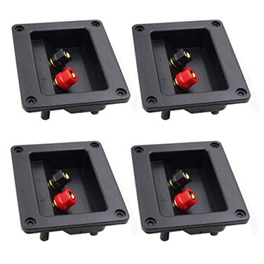 Luomorgo ABS 2 Position Screw-in Speaker Terminal Cup Binding Post 4pcs