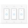 WiF Smart Light Switch 3 Gang Compatible with Alexa and Google Home Neutral Wire Required, APP Control and Timer Schedule, UL Certified,Single Pole