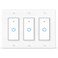 WiF Smart Light Switch 3 Gang Compatible with Alexa and Google Home Neutral Wire Required, APP Control and Timer Schedule, UL Certified,Single Pole
