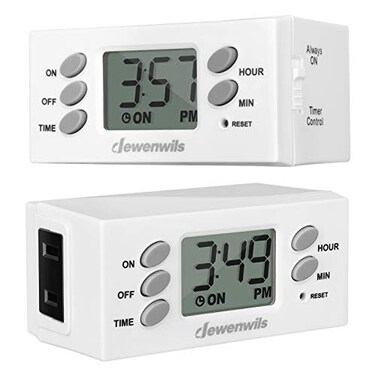 DEWENWILS 24 Hour Digital Light Timer, 1 Polarized Outlet