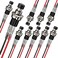 DIYhz Momentary Push Button Switch, 1A 250V AC SPST Mini Pushbutton Switches with Wire Normal Closed(NC) Black Cap - 10pcs