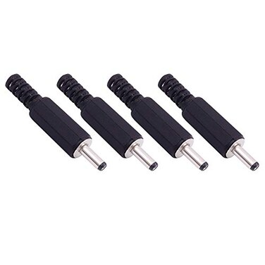 Replace 3.5mm x 1.35mm Male DC Power Barrel Connector Plug Adapter, 4 Pack