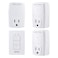 BN-LINK Mini Wireless Wall-Mounting Remote Control Outlet Switch Power Plug in for Household Appliances, Wireless Remote Light Switch, LED Light Bulbs, White (3 Outlets)