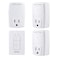 BN-LINK Mini Wireless Wall-Mounting Remote Control Outlet Switch Power Plug in for Household Appliances, Wireless Remote Light Switch, LED Light Bulbs, White (3 Outlets)