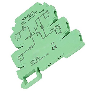 Solid State Relay Module, 6.2mm Input DC to DC Normally Open MRD-060D2 Relay Module for Pneumatic DC Electromagnetic Valve Dc Solid State Relay Output